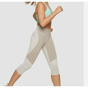 Outdoor Voices Tech Sweat Two Tone Coyote Atmosphere Crop Leggings Sand Beige S